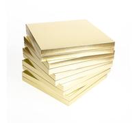 Lot de 5 boîtes à chocolat de luxe avec 4 x 4 intercalaires - Boîtes cadeaux colorées en carton robuste - 16 compartiments vides pour chocolats faits à la main, cadeaux de mariage ou de fête (doré)