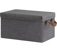 Lot de 5 boîtes de rangement - 20 L - Boîtes en tissu pliables avec couvercle & poignée - Pour les vêtements, la literie & les jouets
