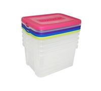Lot de 5 boîtes de rangement polypropylène l.44.8 x P.34.5 x H.22.5 cm, 25 l