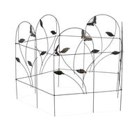 Lot de 5 Bordures Potager en Acier Noir décoratif Style printanier 61,5 x 250 x 0,4 cm en métal Noir 13_0008349