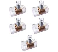 Lot de 5 bornes unipolaires, section 35 mm² 35 mm², borne de câblage forbox, sonnettes, en polycarbonate et laiton, pour boîtes de jonction, capacité 450 V 125 A