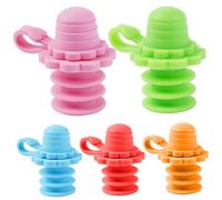 Lot de 5 bouchons de bouteille en silicone anti-fuite qualité alimentaire pour enfants et adultes protège la bouche