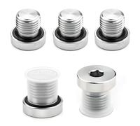 Lot de 5 bouchons de raccord de tuyau à tête hexagonale G1/4" avec joints en caoutchouc