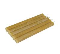 Lot de 5 Bougies Chandelier Rustique 20cm Jaune