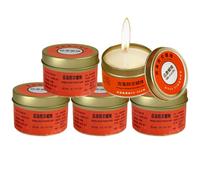 Lot De 5 Bougies D'urgence Longue Durée (20-30 Heures), Sans Fumée, Sans Odeur Et Résistantes Au Vent, En Boîte Métallique, Pour La Survie, Le Camping, Les Pannes De Courant Et Les Abris De Jardin