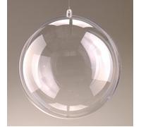 Lot de 5 Boules en Plastique Transparent séparable diam 10cm, Contenant Cristal sécable Alimentaire