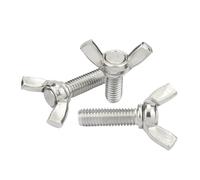 Lot de 5 boulons papillon à oreilles M3 M4 M5 M6 M8 M10 M12, vis à oreilles à serrage manuel, en acier inoxydable 304(90mm x5pcs,M10)