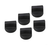 Lot de 5 boutons de cuisinière à gaz de 50 mm de diamètre avec insert de 8 mm pour le contrôle de la cuisson - Pièces de rechange en plastique pour barbecue et gril, rouge et noir