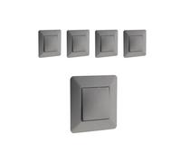 - Lot de 5 boutons poussoirs Artezo - titanium