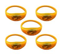 Lot de 5 bracelets lumineux LED à commande vocale en silicone clignotants pour décoration de Noël, Nouvel An, One Size, Comme décrit, Comme décrit.