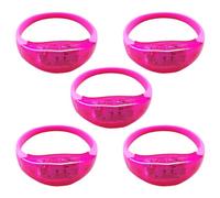 Lot de 5 bracelets lumineux LED à commande vocale en silicone clignotants pour décoration de Noël, Nouvel An, One Size, Comme décrit, Comme décrit.