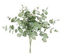 Lot de 5 branches d'eucalyptus artificielles givrées - 60 cm - Branches de baies artificielles - Branche d'eucalyptus - Branche de branche - Branches de fleurs artificielles - Décoration pour