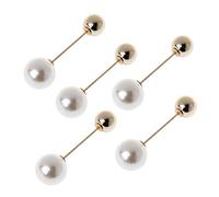 Lot de 5 broches personnalisées imitation double perle pour badge, chapeau, sac, châle, écharpe, bijoux pour sacs à dos, One Size, Comme décrit