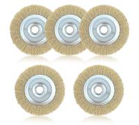 Lot de 5 brosses métalliques de rechange RAC814 pour nettoyeur de terrasse Ryobi avec trou de tonnelle compatible avec RY18PCA-0 OPC1800 OPC1815 EFB 400/401 et plus pour nettoyer les débris de joints