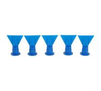 Lot de 5 buses à calfeutrer plates en silicone bleu en forme de vague pour cartouches de pistolets avec dents externes de 14,5 mm et fil intérieur de 13,4 mm pour réparation et projets de construction