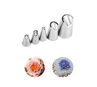 Lot de 5 buses à douille chrysanthème en forme de rose pour décoration de crème au beurre, glaçage, pâtisserie, décoration de gâteaux, cupcakes