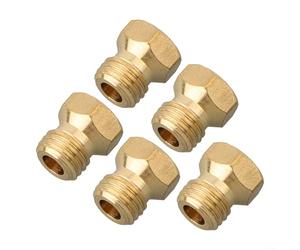 Lot de 5 buses de gaz naturel pour cuisinière à 5 brûleurs en laiton pour injecteurs de conversion GPL vers injecteurs avec filetage M6 x 0,75 tailles 0,73/0,97/1,15/1,35 mm