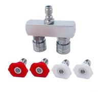 Lot de 5 buses de nettoyeur haute pression en acier inoxydable 5000 PSI avec connexion rapide de 2,5 cm, pointes de pulvérisation résistantes aux hautes températures pour un nettoyage efficace