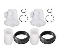 Lot de 5 cache-filtres pour pompe de circulation SPS50 avec joints toriques, raccords à vis, tamis à ventouse, couvercle transparent, kit d'entretien pour systèmes de piscine (2 ensembles)