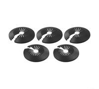 Lot de 5 cache-tuyaux à bride pour tuyaux de chauffage avec rosaces murales décoratives, adaptés pour les tuyaux résidentiels et commerciaux (30 à 55 mm)
