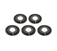 Lot de 5 cache-tuyaux décoratifs à bride noire pour chauffage de tuyau d'eau, de gaz, système de radiateur mural, maison, bureau, bâtiment commercial, matériau PP (120-140 mm)
