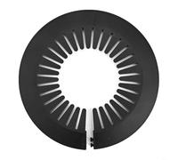 Lot de 5 cache-tuyaux décoratifs à bride, pour chauffage, eau, gaz, décoration murale, finition noire, installation de bureau, hôtel, intérieur (75-115 mm)