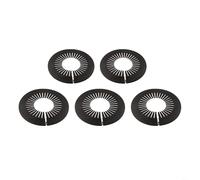 Lot de 5 cache-tuyaux décoratifs à bride, pour chauffage, eau, gaz, décoration murale, finition noire, installation de bureau, hôtel, intérieur (120 à 140 mm)