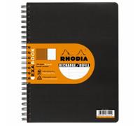 Lot de 5 Cahier recharge Exabook A4+, 160p./80 feuilles microperforées 80 g/m² reliure intégrale, perf. 4 trous, ligné + cadre
