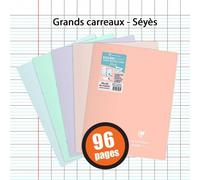 Lot De 5 Cahiers - 24x32(Cm) - Grands Carreaux - 96 Pages - Couverture En Polypro - Sans Spirale - Clairefontaine - Koverbook