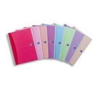 Lot de 5 Cahiers Beauty reliure intégrale A4, 100 pages, Quadrillé 5 x 5. Couvertures pelliculées assorties nacrées G