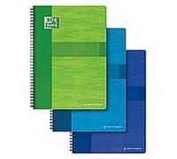 Lot de 5 Cahiers ESSENTIAL spiralé, 180 pages, seyès, Format 24 x 32 cm. Couverture carte G