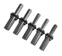 Lot de 5 cales à fendre de pierre dure - 18 mm de diamètre - 105 mm de long - Acier au chrome vanadium - Pour granit, marbre, béton, basalte, grès, gneiss, calcaire, schiste - Conglomérat - Gris