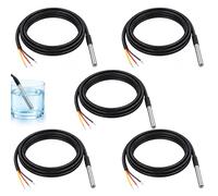 Lot de 5 Capteur Température pour DS18B20, Étanches Inox avec Câble 1m, Sonde Thermiques Haute Précision ±0,5°C Compatible avec Arduino Raspberry Pi Shelly,Plage -55°C à +125°C pour Projets DIY