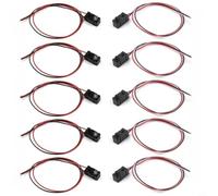 Lot de 5 capteurs de passage photoélectriques IR - 3 mm - 5 mm - LED NPN - Sortie 25 cm - Pour contrôle d'automatisation industrielle (3 mm - 25 cm)