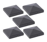 Lot de 5 capuchons de poteaux clôture en fer galvanisé 10, 2 x 10, 2 cm d'épaisseur, couvertures poteaux terrasse pour en bois, piliers jardin, garde-corps, finition extérie