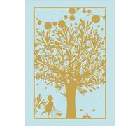 Lot de 5 cartes double en dorure "Arbre de vie fille" avec enveloppe sous cellophane