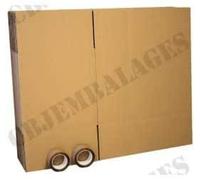 LOT DE 5 CARTONS 60X40X40CM + 1 ADHÉSIF 66M