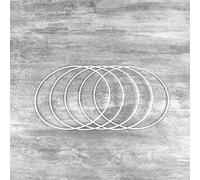 Lot de 5 Cercles métalliques Blanc diamètre 15 cm pour Abat-Jour, Anneaux epoxy Attrape rêves