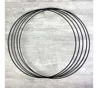 Lot de 5 Cercles métalliques Noir, diam. 40 cm pour Abat-Jour, Anneaux epoxy Attrape rêves
