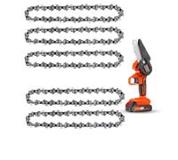 Lot de 5 chaînes de tronçonneuse de 10,2 cm 3/8" 28 TG 1,3 mm - Remplacement pour mini tronçonneuses Stihl GTA 26 et 13 cm - Convient pour la coupe des branches