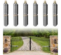 Lot de 5 charnières soudables en forme de goutte d'eau, acier 0,51 x 0,63 x 3,15 pouces, charnières grises pour portes et portails en métal, tête ronde avec patin cuivre, fixation solide