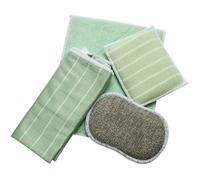 Lot de 5 Chiffons Bambou Microfibres Éponges Lavables Essuie Tout Reutilisable Lavable pour Menage Brillant Nettoyer et lustrer