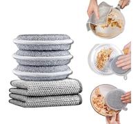 Lot de 5 chiffons de nettoyage multifonctions en fil métallique pour nettoyer la vaisselle humide et sèche - Anti-rayures - En laine d'acier