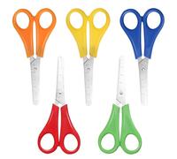 Lot de 5 Ciseaux pour Enfants, Ciseaux de Bricolage pour l'école de 1ère année, Ciseaux d'école pour Enfants avec Graduation en cm pour Enfants droitiers et gauchers, Bricolage (5 Couleurs)