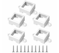 Lot de 5 clips de fixation carrés pour lampe LED Govee H705 | Installation avec vis, pour installation extérieure prémanente, plastique, blanc