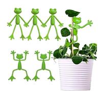 Lot de 5 Clips Plantes grimpantes Grenouille Support Plante décoratif réutilisable Attache Plante Verte pour Pot Balcon intérieur extérieur drôle décoration Jardin tuteur Plastique pour tiges