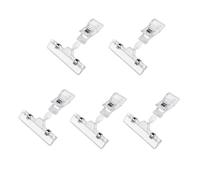 Lot de 5 clips rotatifs en plastique pour panneaux de signalisation, étiquettes de prix pour marché, centre commercial