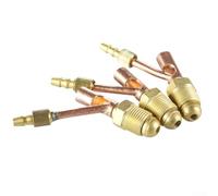 Lot de 5 connecteurs de câble TIG en cuivre WP9 WP17 refroidi à l'eau 5 x pour raccord de gaz TIG cuivre WP26 Brûleur de soudage 5 x connecteurs rapides pour TIG WP9 WP17 Montage d'atelier 5 x pour