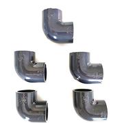 Lot de 5 Coudes PVC Pression 90° / 32mm intérieur F/F PN16 / Piscine et arrosage / 32 mm Manchon