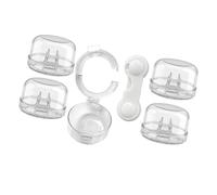 Lot de 5 couvercles de boutons de four transparents pour boutons de cuisinière et de four ronds, couvercles en dôme transparents avec fermeture à loquet à charnière pour utilisation en cuisine, de de